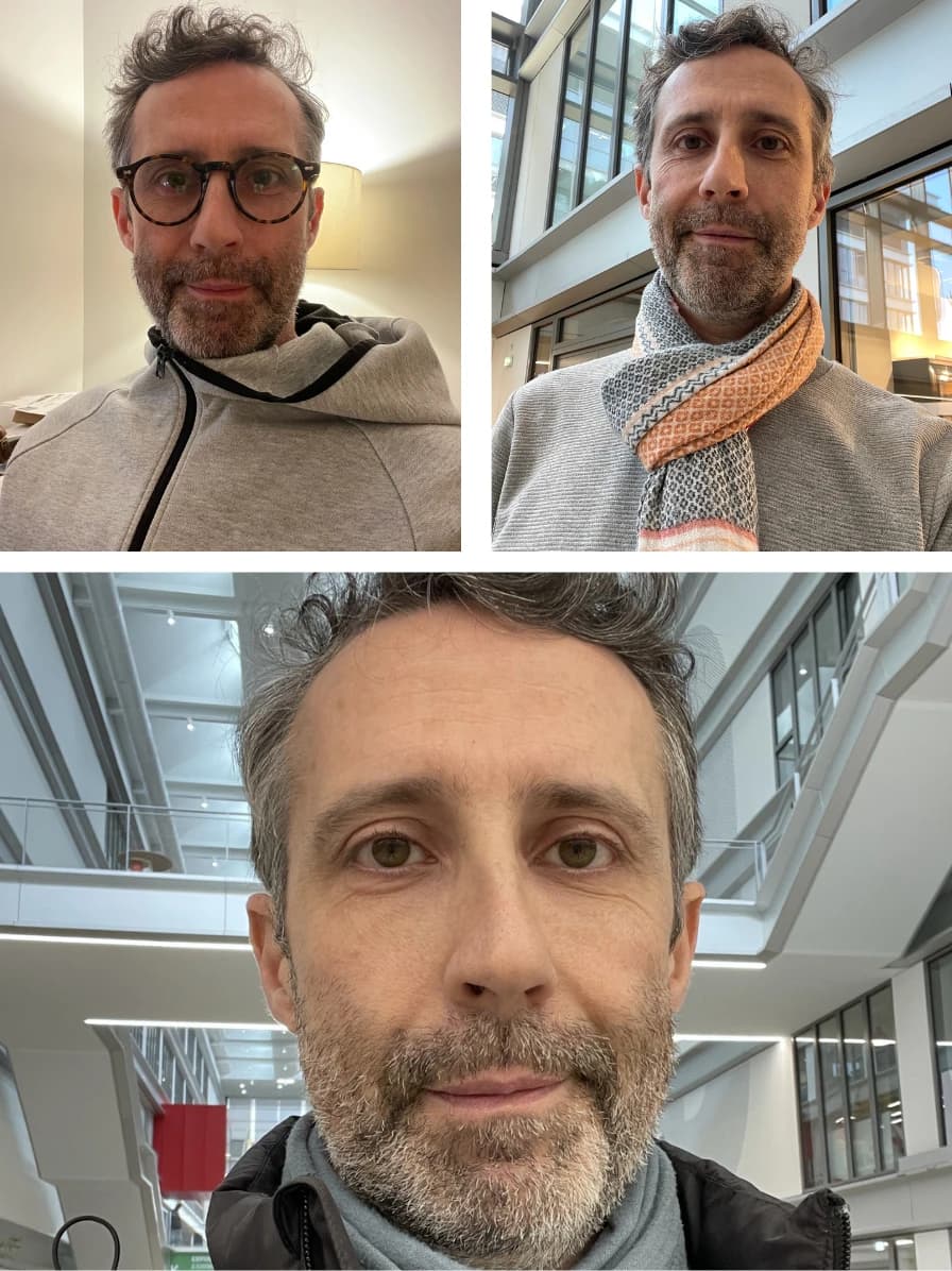 Selfie smartphone d'origine avant traitement